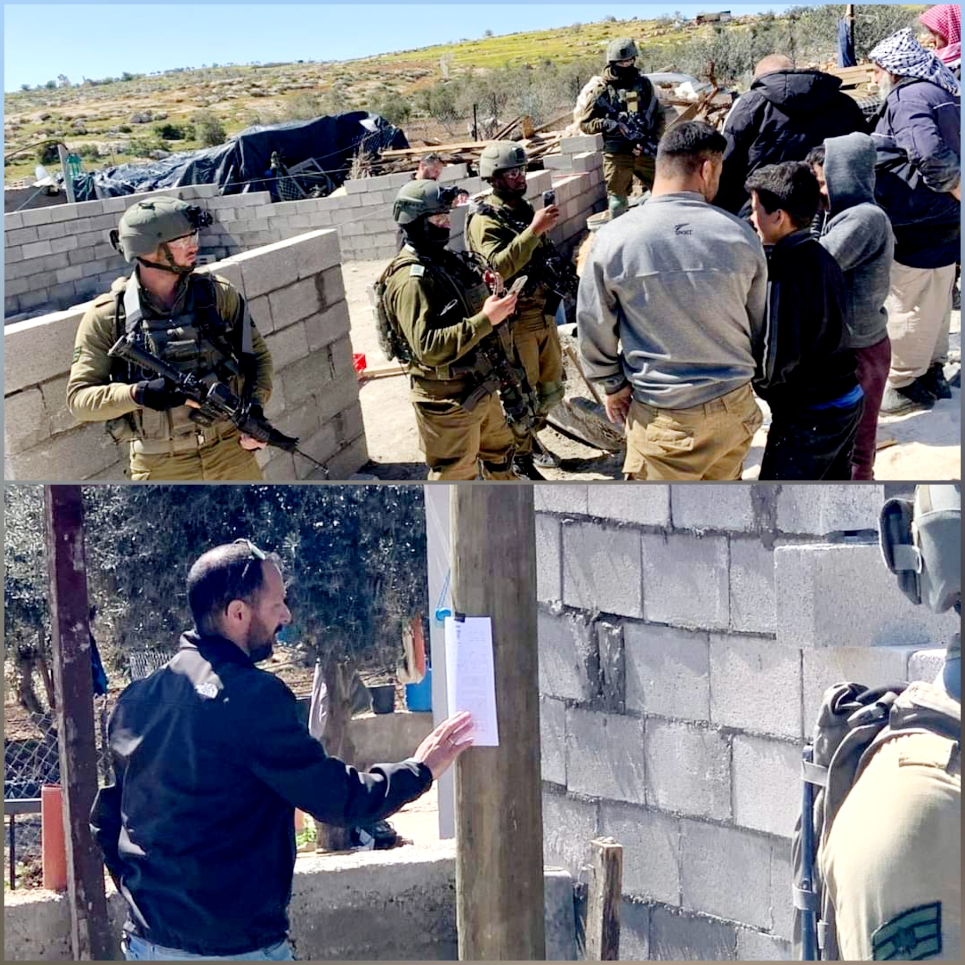 Israël ordonne l’arrêt de la construction d’une maison palestinienne à Masafer Yatta