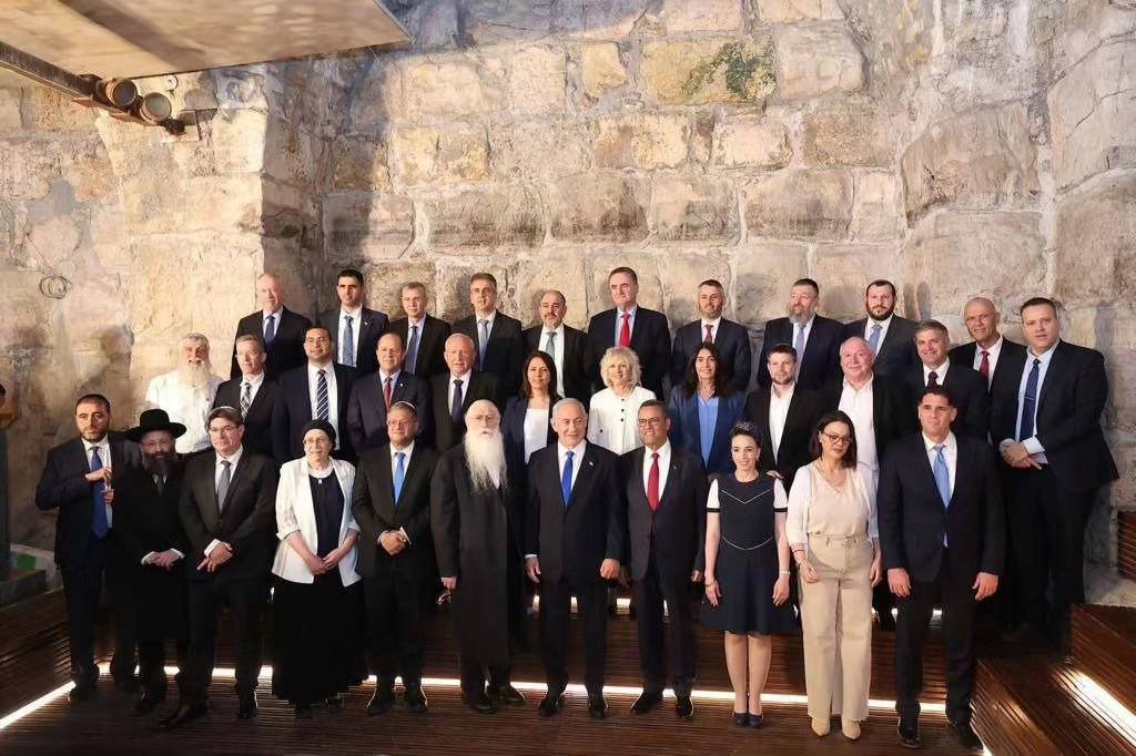 La session du cabinet du gouvernement israélien tenue dans les tunnels du mur d'Al-Buraq