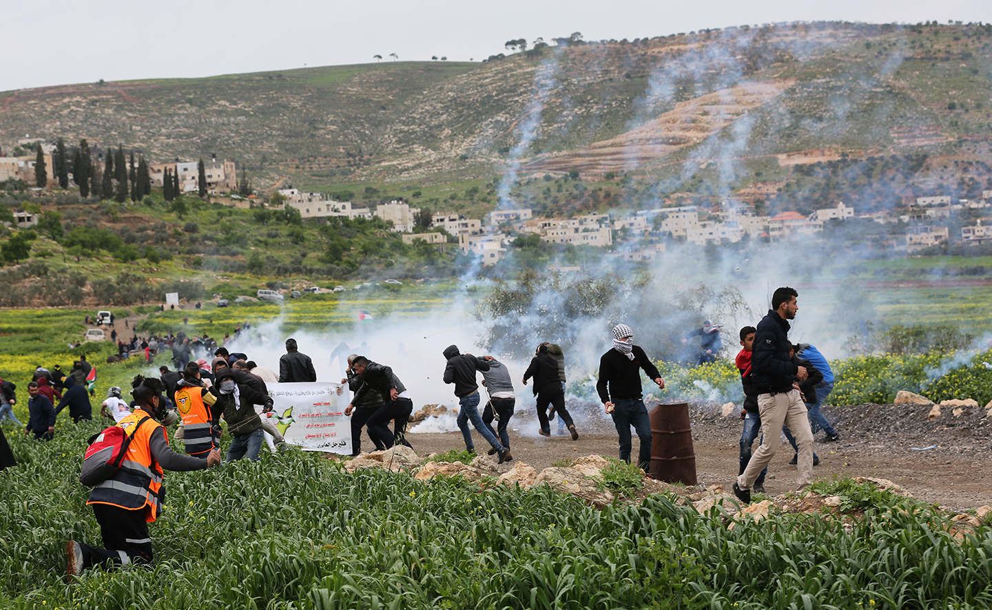 L’armée israélienne agresse les participants d’une activité contre la colonisation près d’Hébron