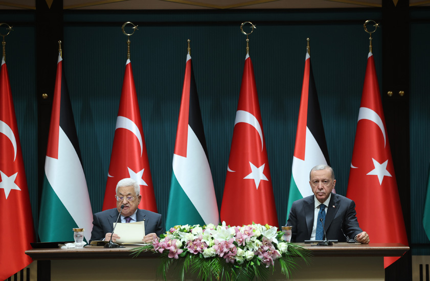 Le président : « nous comptons beaucoup sur la position turque qui  soutient les droits palestiniens »