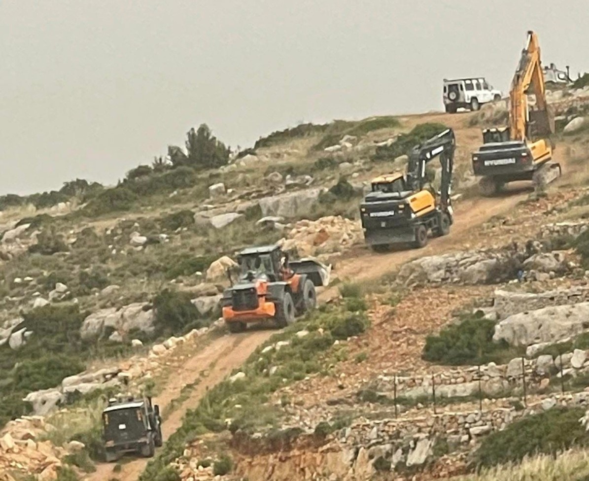 Une maison en construction démolie au nord-ouest de Ramallah