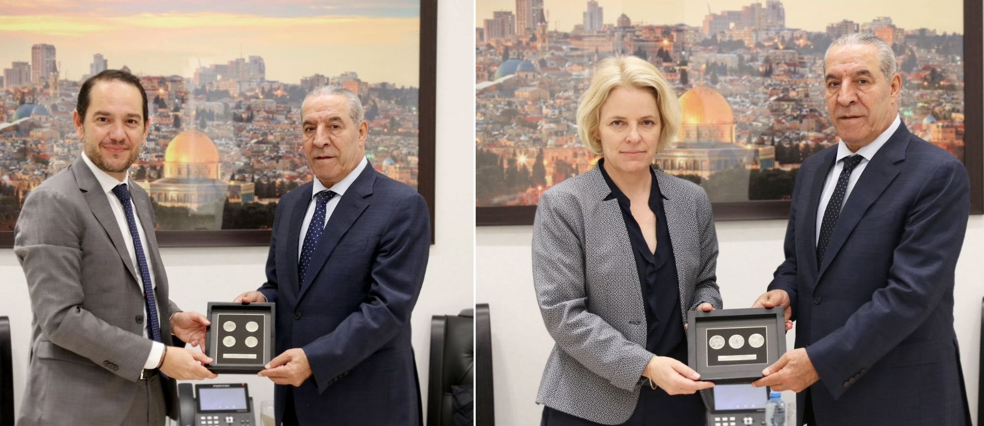 Le vice-président reçoit les envoyés français et suisses lors de réunions d'adieu séparées.