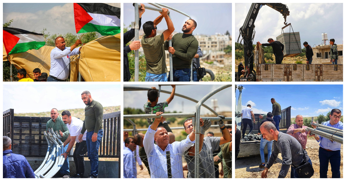 Les Palestiniens reconstruisent l’école démolie par les forces israéliennes  