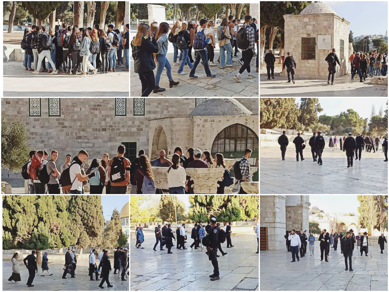 Plus de 100 colons pénètrent par effraction dans la mosquée d’Al-Aqsa
