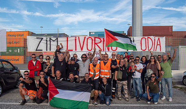 Italie : des dockers de Livourne forcent un cargo israélien à quitter le port sans chargement