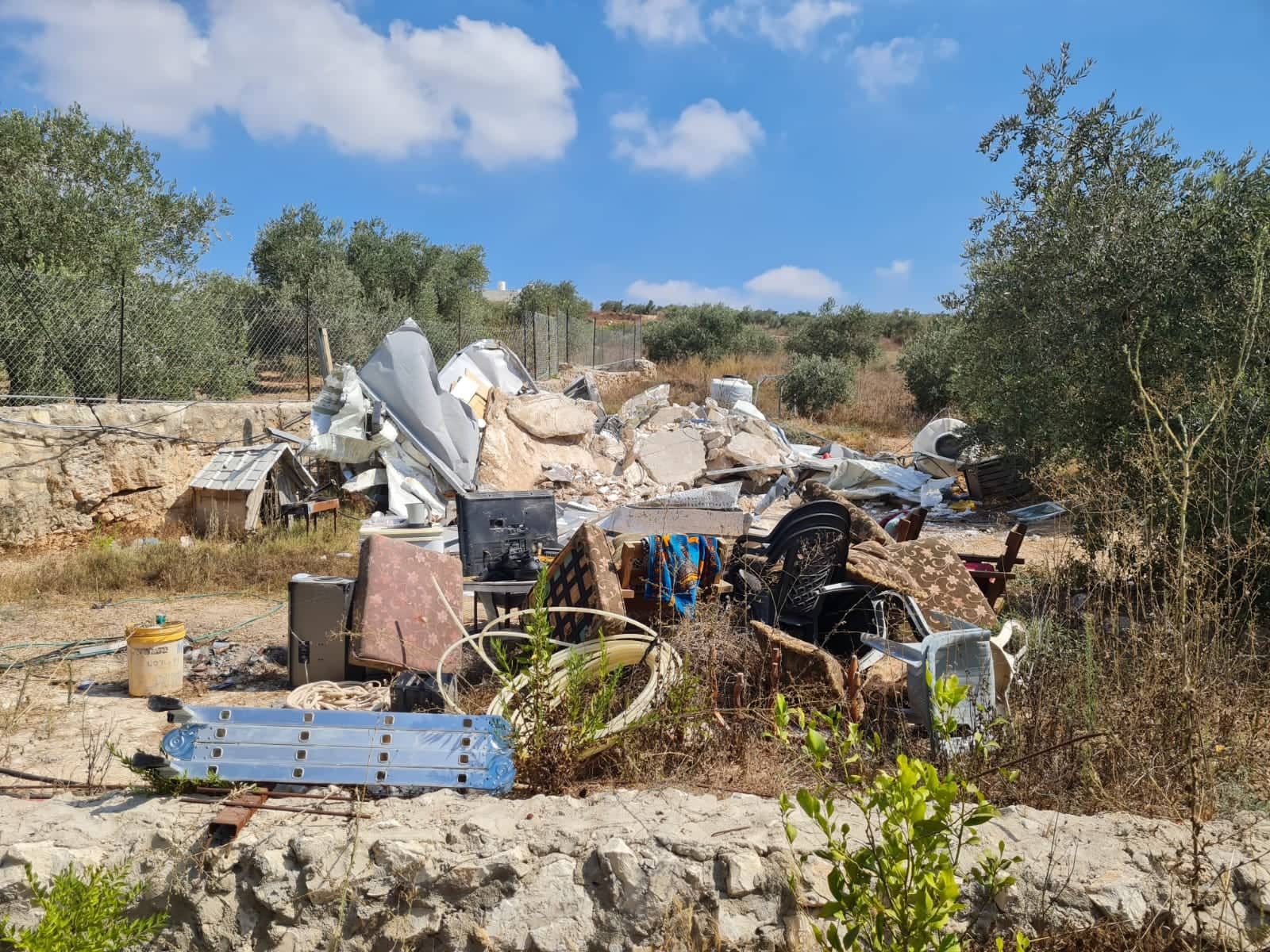 L'occupation démolit une installation agricole au nord-ouest de Naplouse