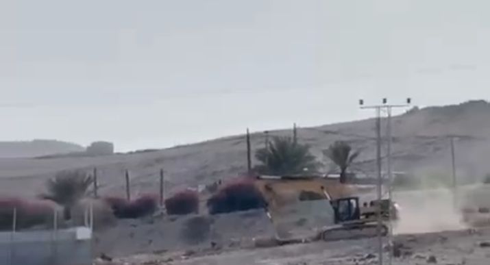 L'occupation continue des travaux de construction d'une nouvelle route coloniale au sud de Jéricho