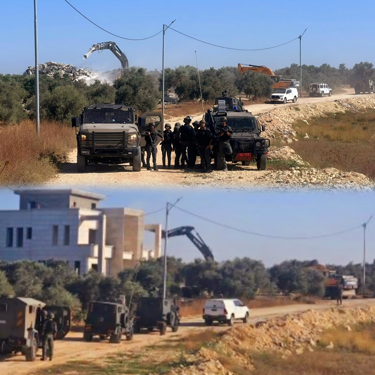 Les bulldozers d’occupation détruisent deux maisons en construction en Palestine