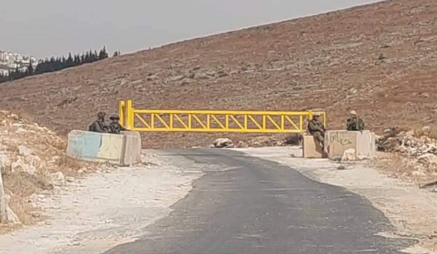 L'armée israélienne boucle un important poste de contrôle au sud de Naplouse