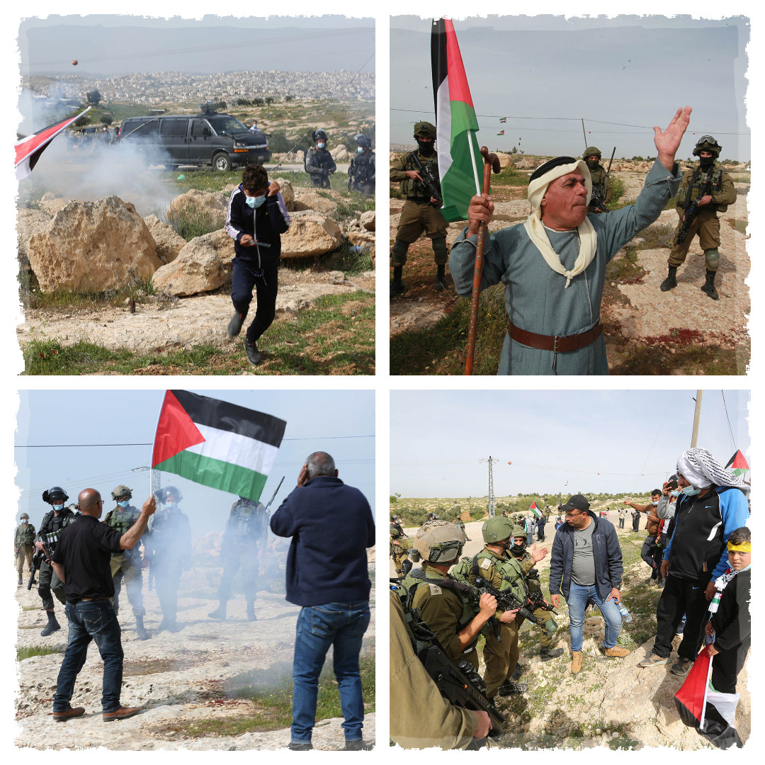 Les forces d’occupation répriment un rassemblement de masse rejetant l’intention de Netanyahou de prendre d’assaut Masafer Yatta