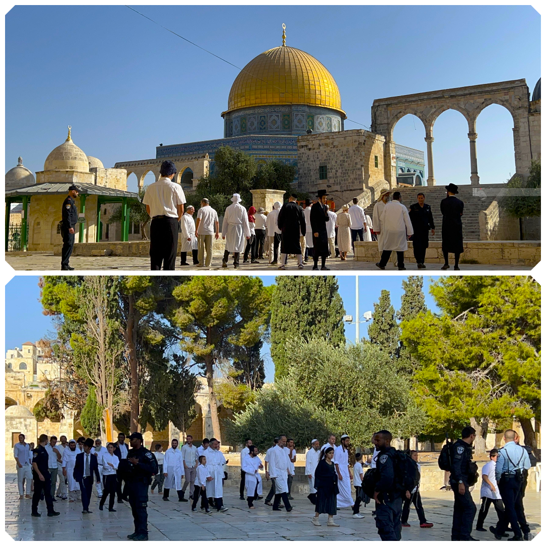Des centaines de colons israéliens, sous forte escorte policière, profanent le troisième lieu saint musulman 