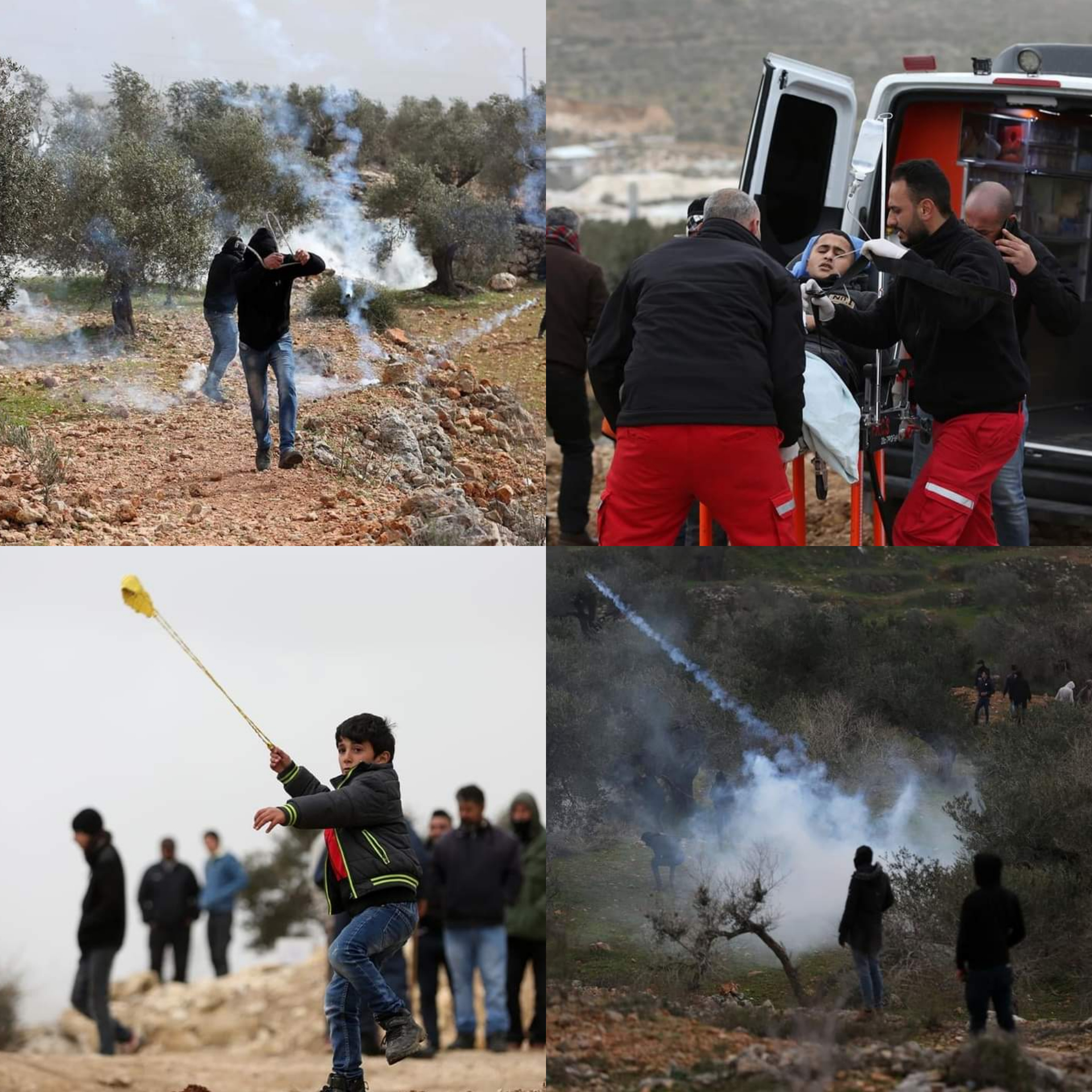 Les forces d'occupation attaquent les manifestants palestiniens à Beita