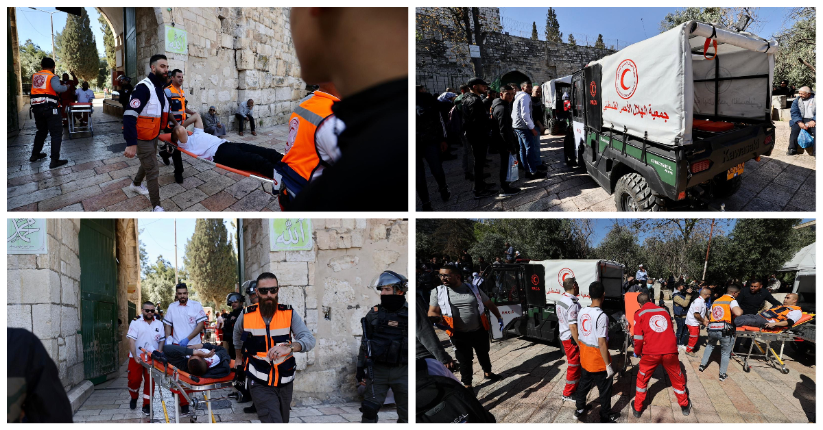 Les forces d'occupation attaquent les fidèles et  des arrestations massives dans la mosquée Al-Qibli 