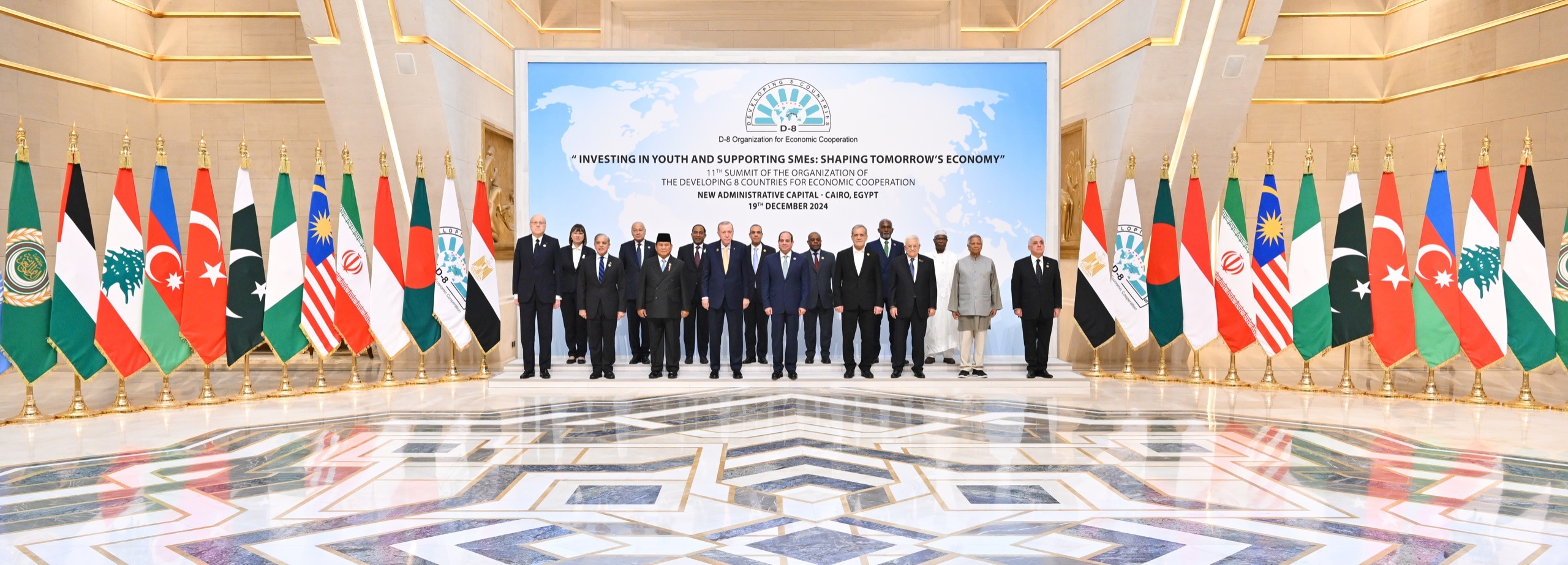 Avec la participation du président : Lancement de la session spéciale sur la Palestine et le Liban dans le cadre des travaux du sommet des huit pays