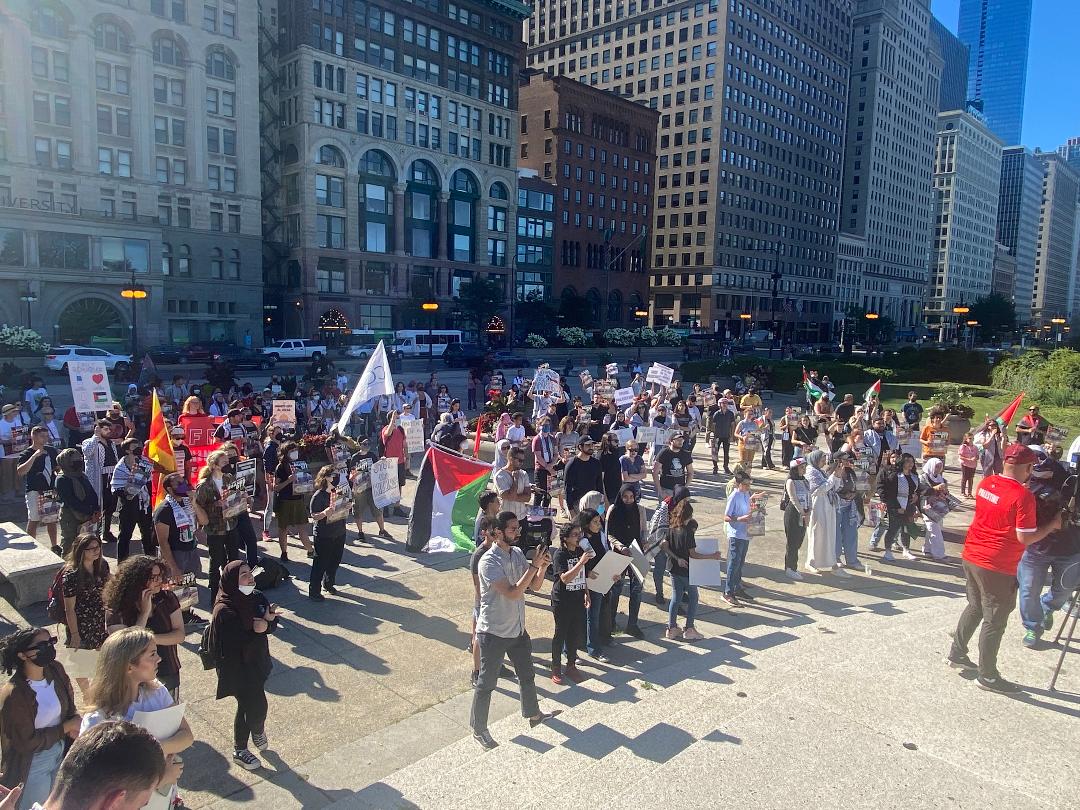 Un manifestation organisée à Chicago et à New York contre les crimes israéliens dans le territoire palestinien occupé