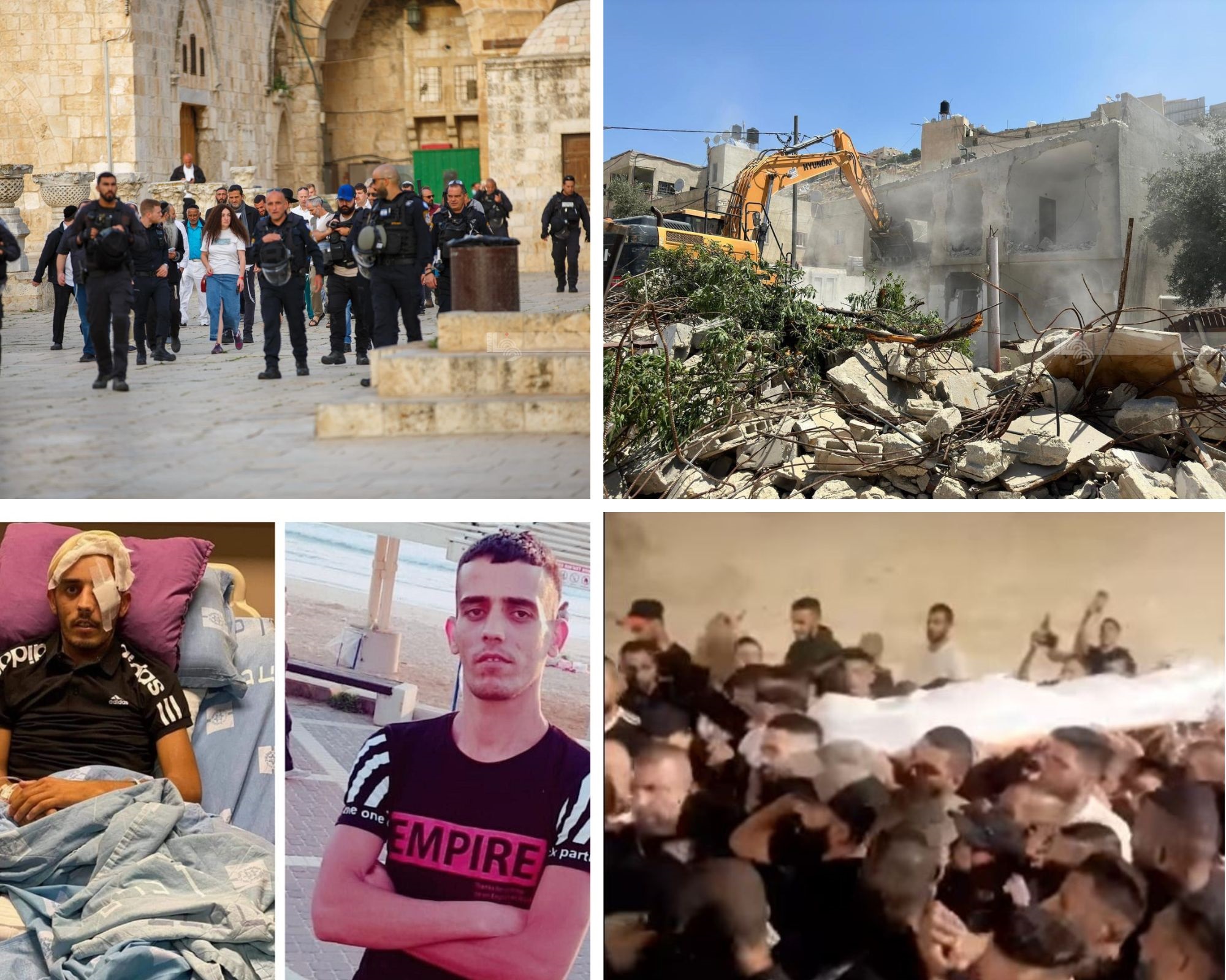 Jérusalem : 3 martyrs, 132 détenus et 13 opérations de démolition en août dernier