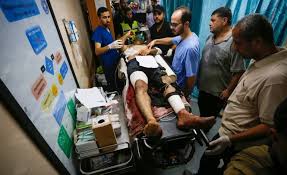 Des blessés suite aux tirs et aux bombardements des forces israéliennes  dans certaines zones de la  bande de Gaza