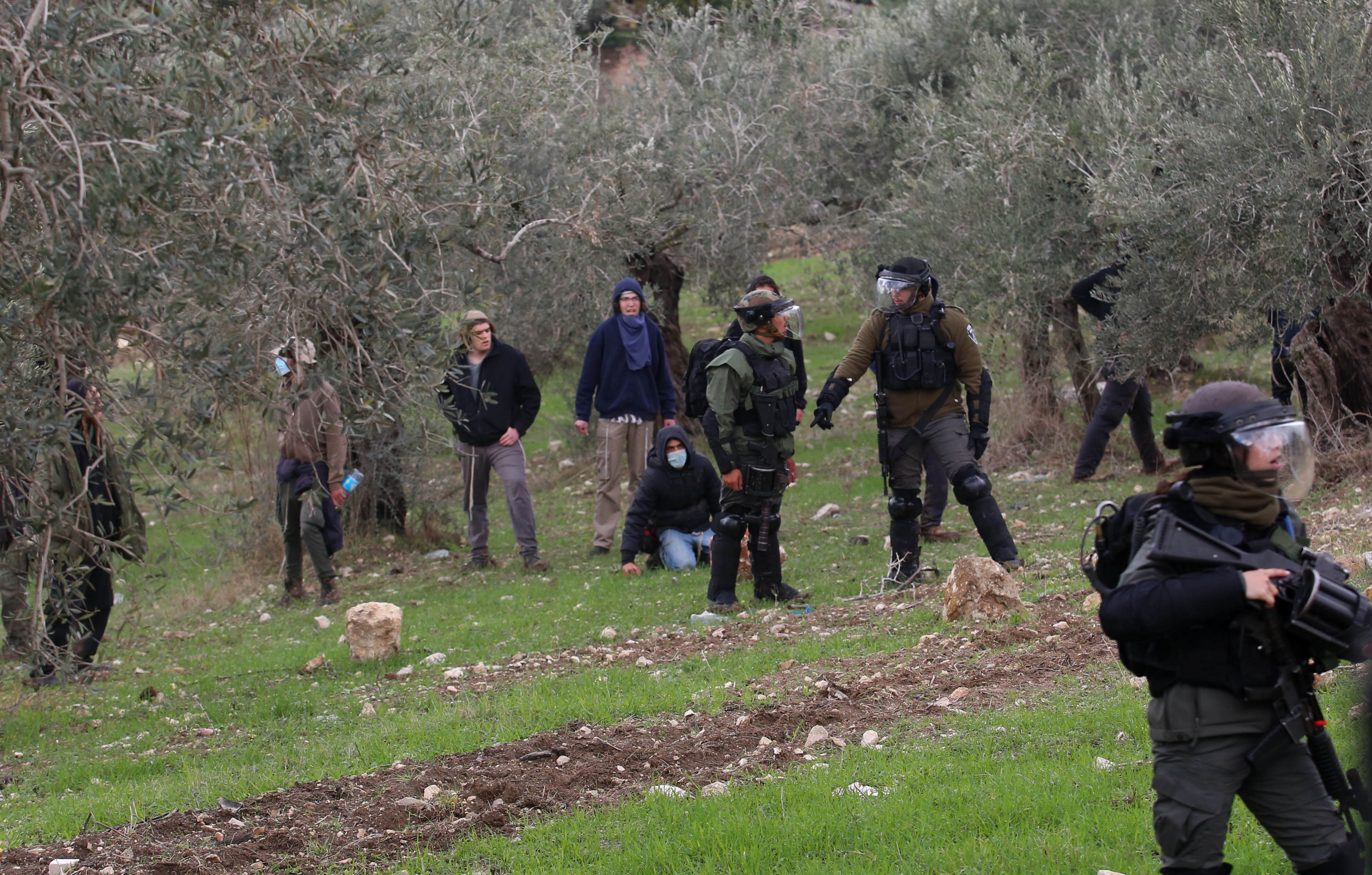 Cas d'étouffement et des colons attaquent des femmes cueillent des olives à Naplouse 