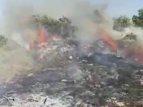Des colons juifs brulent des terres de Palestiniens près de Naplouse