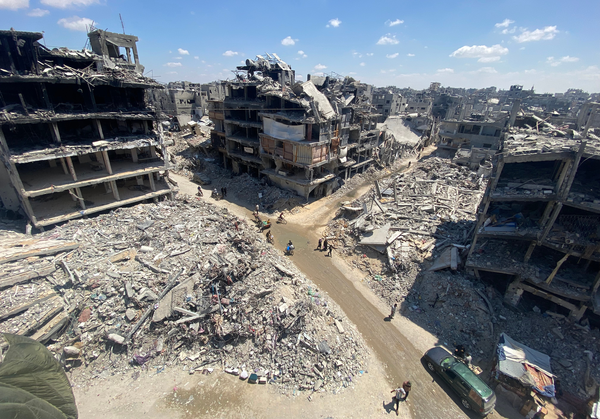 L'occupation laisse des destructions massives dans le centre de la bande de Gaza