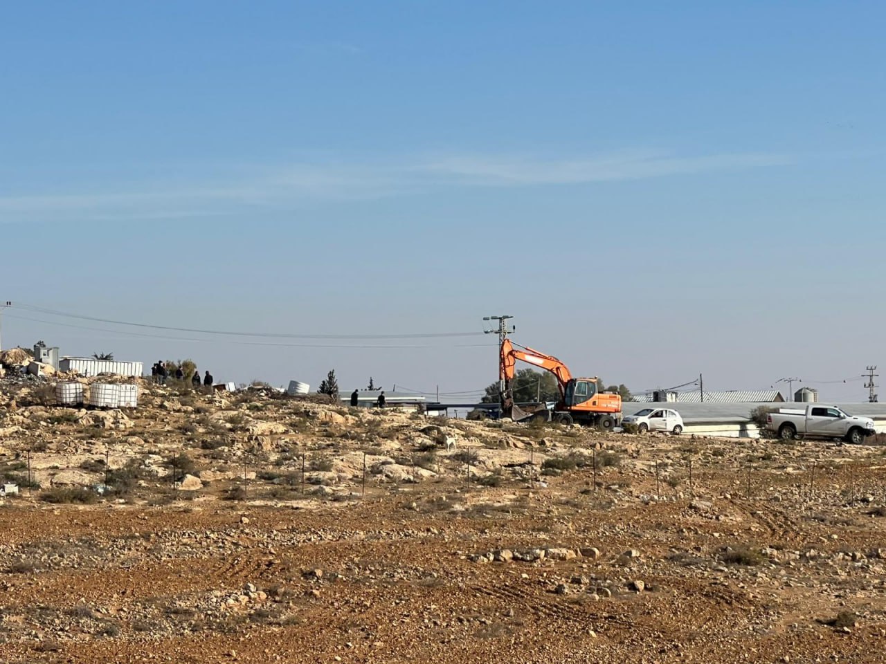 Des colons israéliens procèdent à la destruction des terres palestiniennes à Masafer Yatta