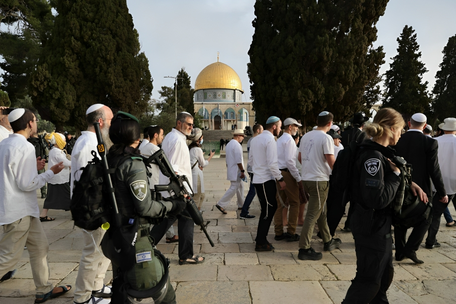 Une incursion effectuée par des colons israéliens, sous une protection policière, dans la mosquée d'Al-Aqsa