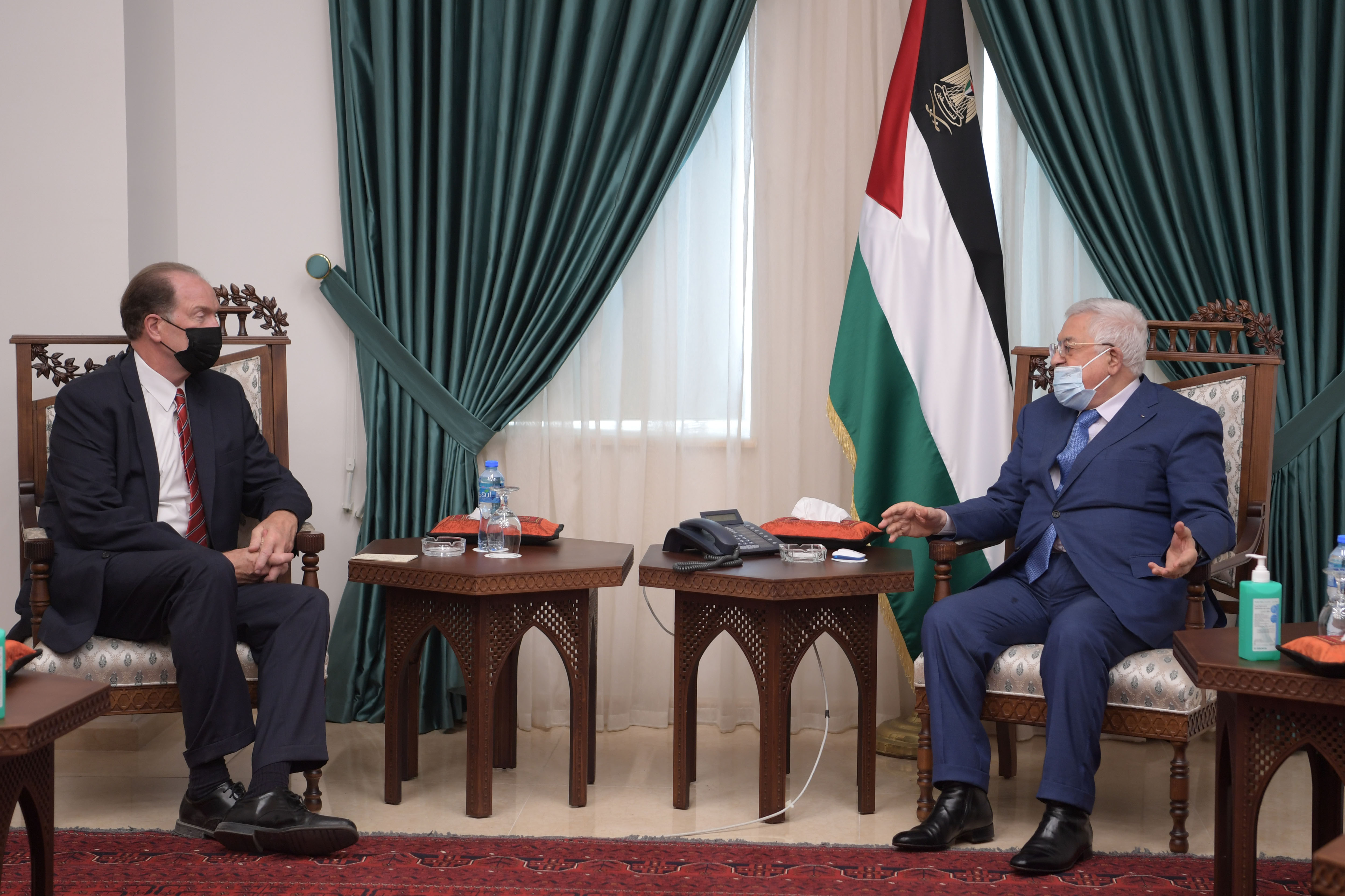 Le président palestinien accueille le président de la Banque mondiale