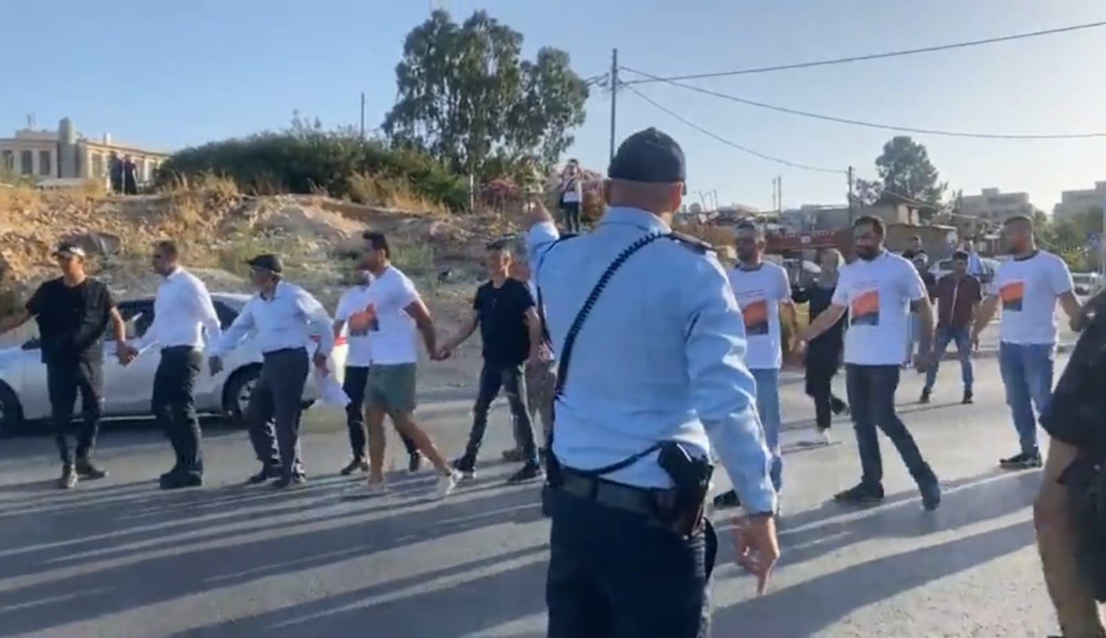  Une chaîne humaine à Sheikh Jarrah menacé par le nettoyage ethnique à Jérusalem