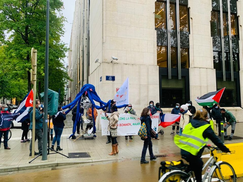 Bruxelles: une manifestation contre l'ingérence américaine dans le sort du peuple palestinien