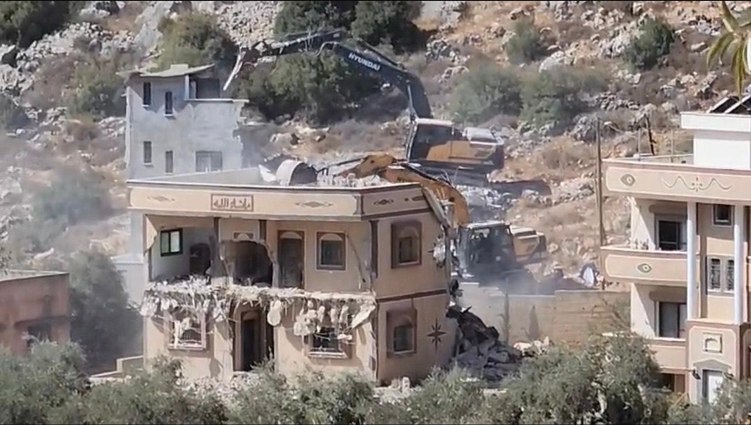 Salfit : trois maisons démolies par l’armée de l’occupation ce matin