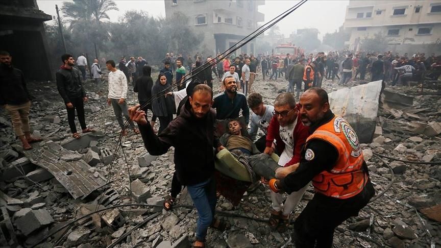 Six citoyens sont tombés en martyr  dans le bombardement d'occupation d'un rassemblement de citoyens dans le nord de la bande de Gaza