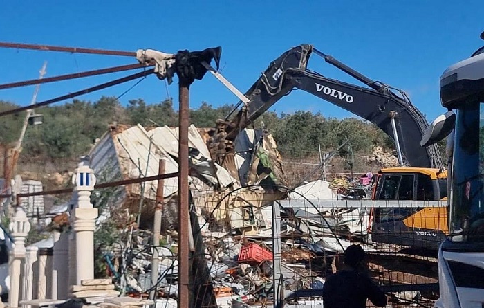L'occupation démolit des installations à Barta'a, à l'ouest de Jénine