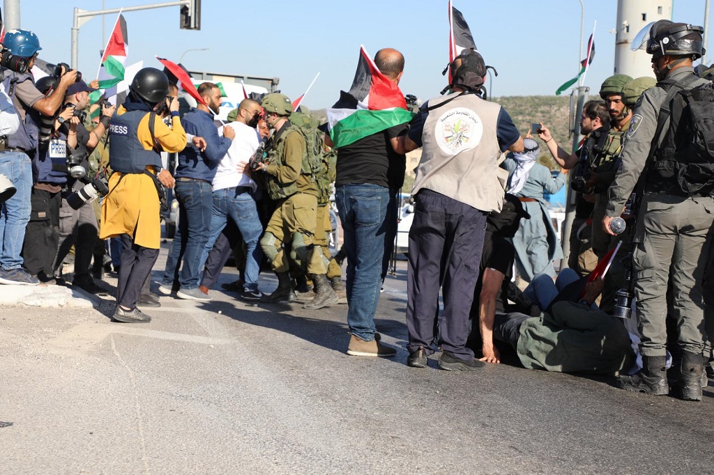 Des blessés lors d'une répression de l'occupation à Salfit