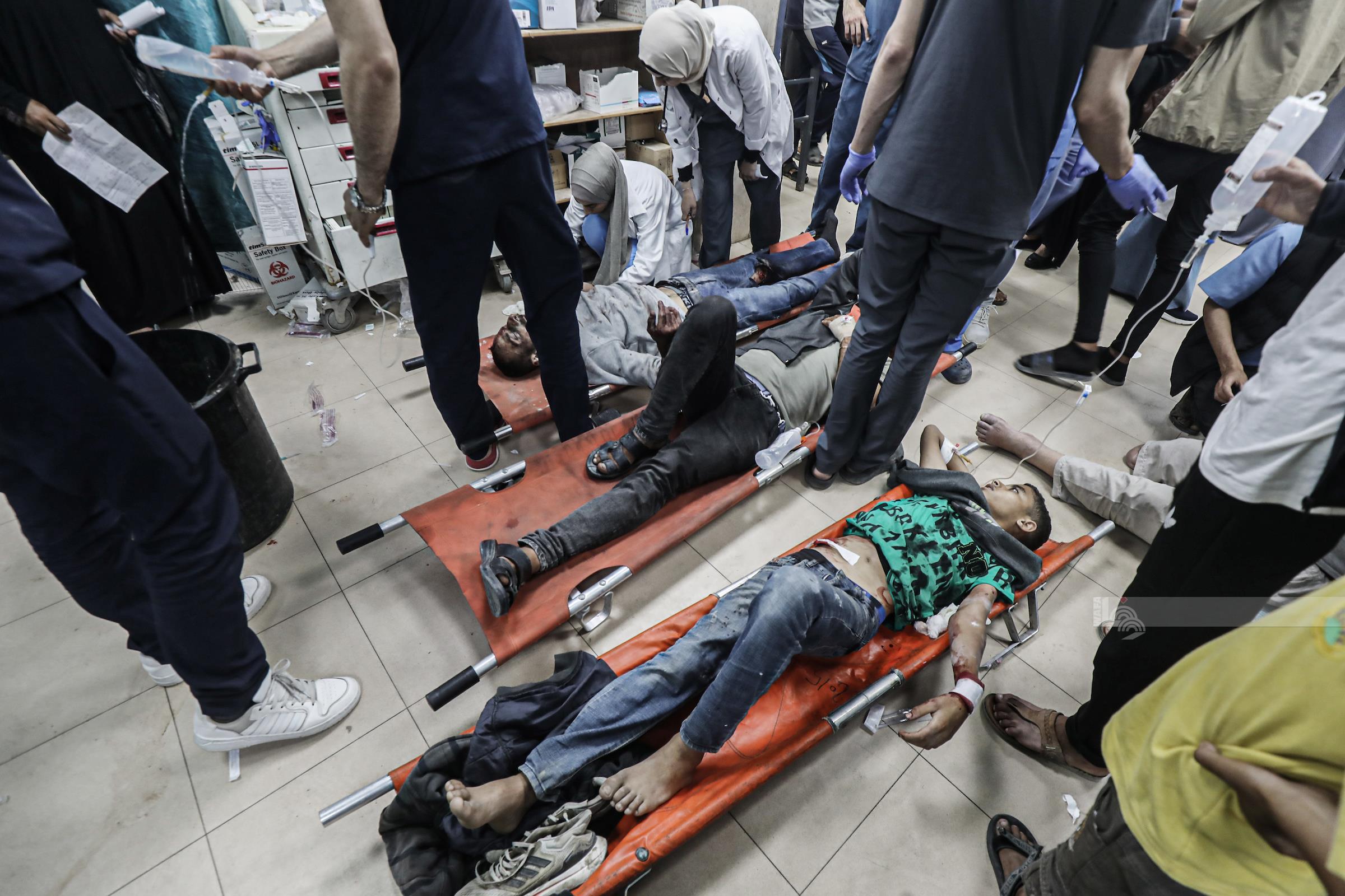 Des Palestiniens blessés suite aux bombardements d'occupation contre des citoyens de la ville de Gaza