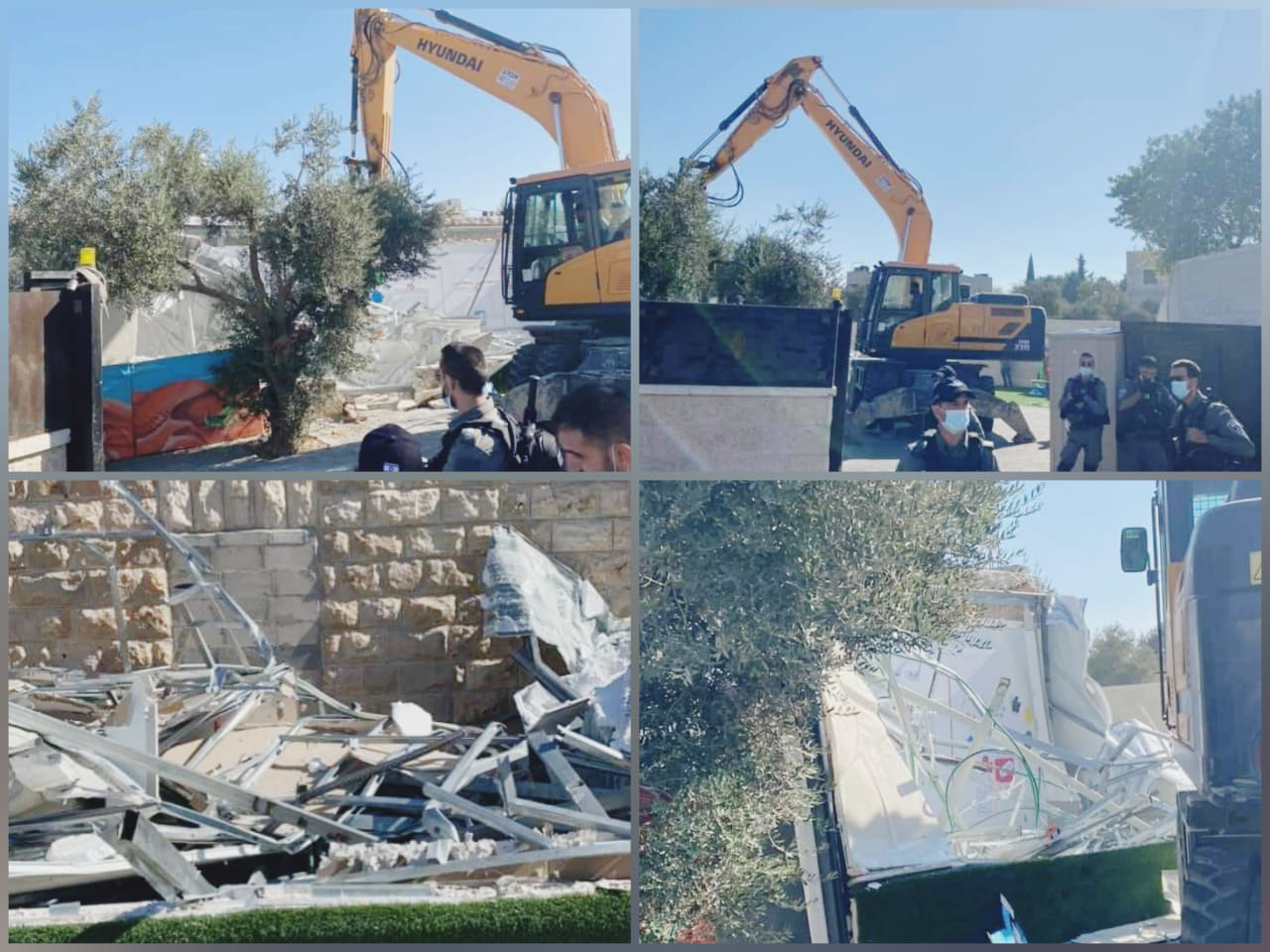 Un bulldozer d'occupation démolit une garderie à Jérusalem occupée