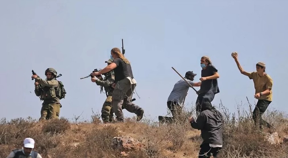 Des colons israéliens agressent des Palestiniens et incendient une grange au sud de la Cisjordanie