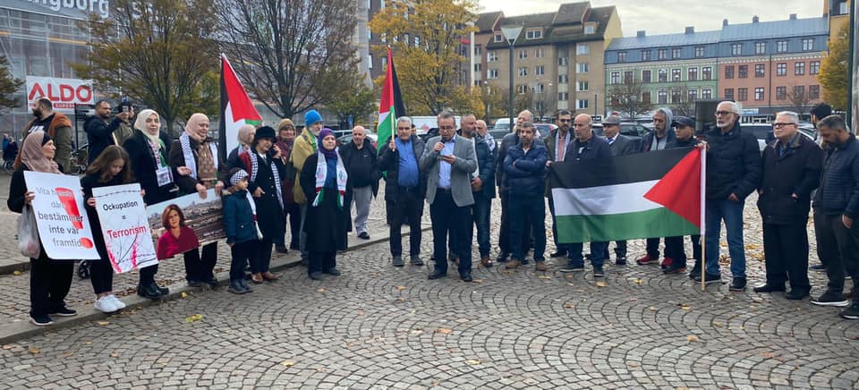 Un sit-in de solidarité avec le peuple palestinien en Suède 