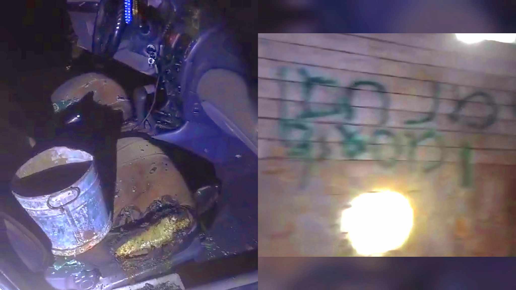 Des colons israéliens mettent le feu à un véhicule et pulvérisent des graffitis racistes près de Ramallah