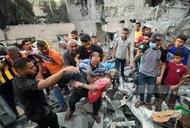 Martyrs et blessés suite au bombardement israélien  contre la ville de Gaza