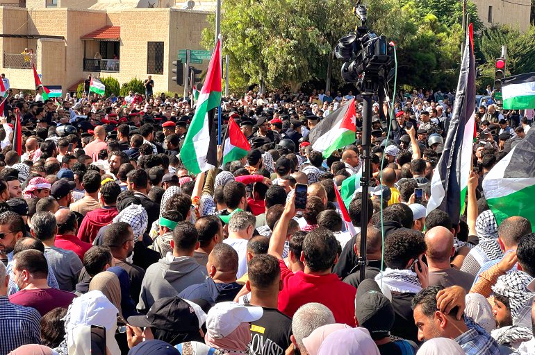 Les manifestations organisées pour dénoncer les crimes israéliens contre Gaza se poursuivent en Jordanie 