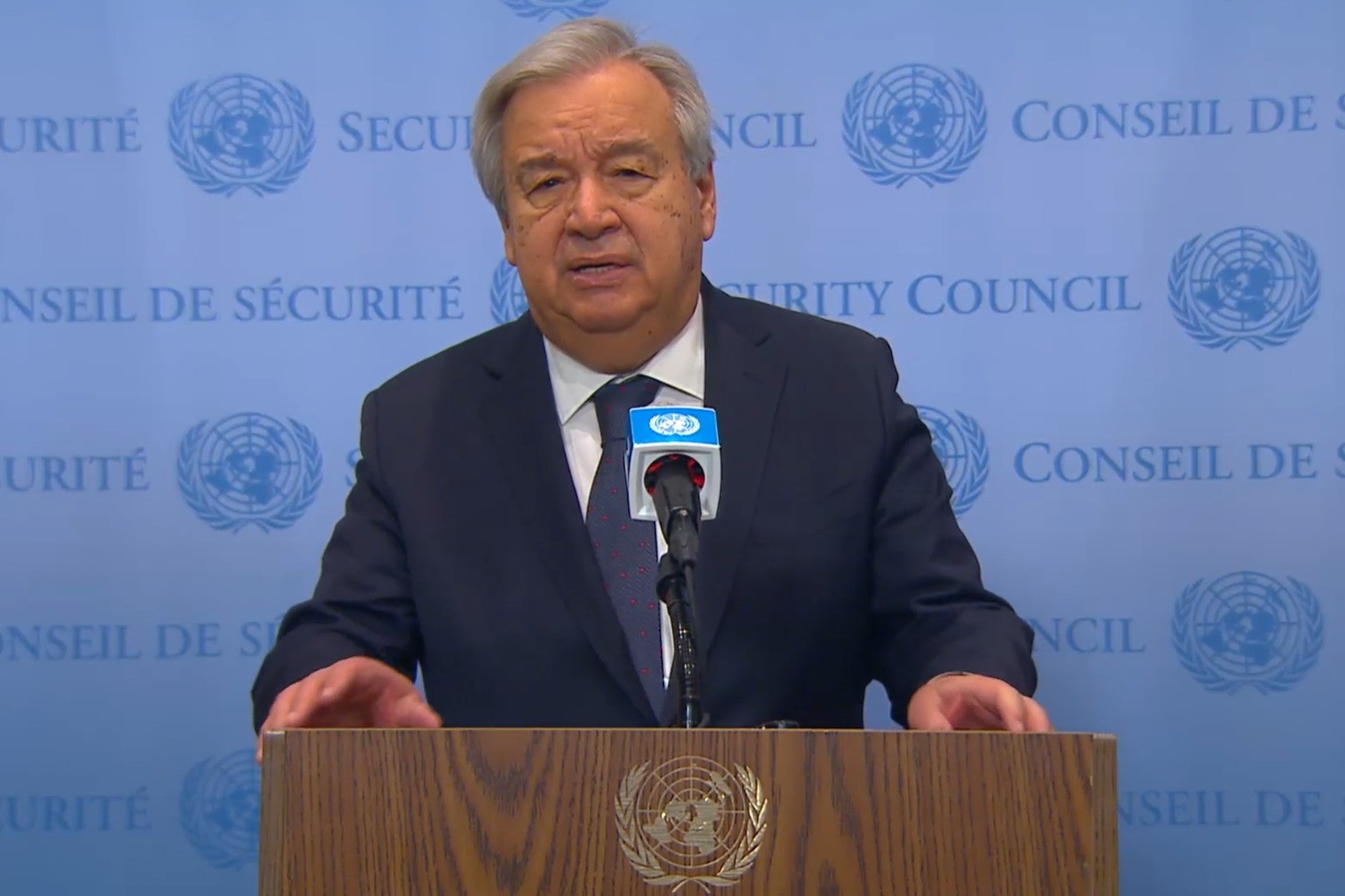 Le Secrétaire général de l'ONU, António Guterres.