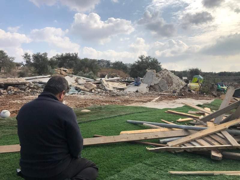 L’occupation ravage une terre agricole près de Qalqiliya