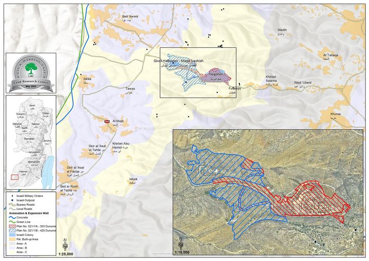 L'occupation saisit 520 dunnums de terres près d’Hébron 
