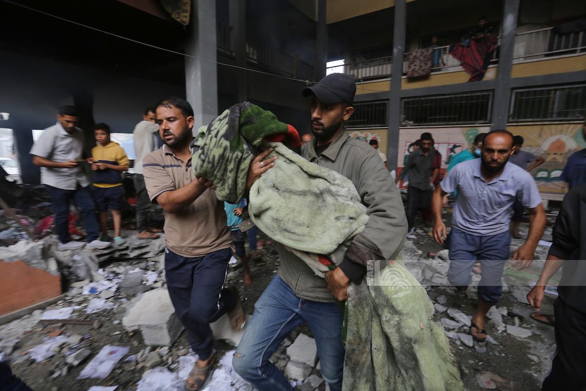 7 martyrs à la suite d'un bombardement d'occupation contre une école abritant des personnes déplacées à Beit Lahia