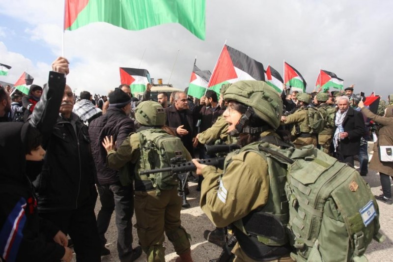 Les forces d’occupation répriment une activité de planter d’arbres au sud de Naplouse