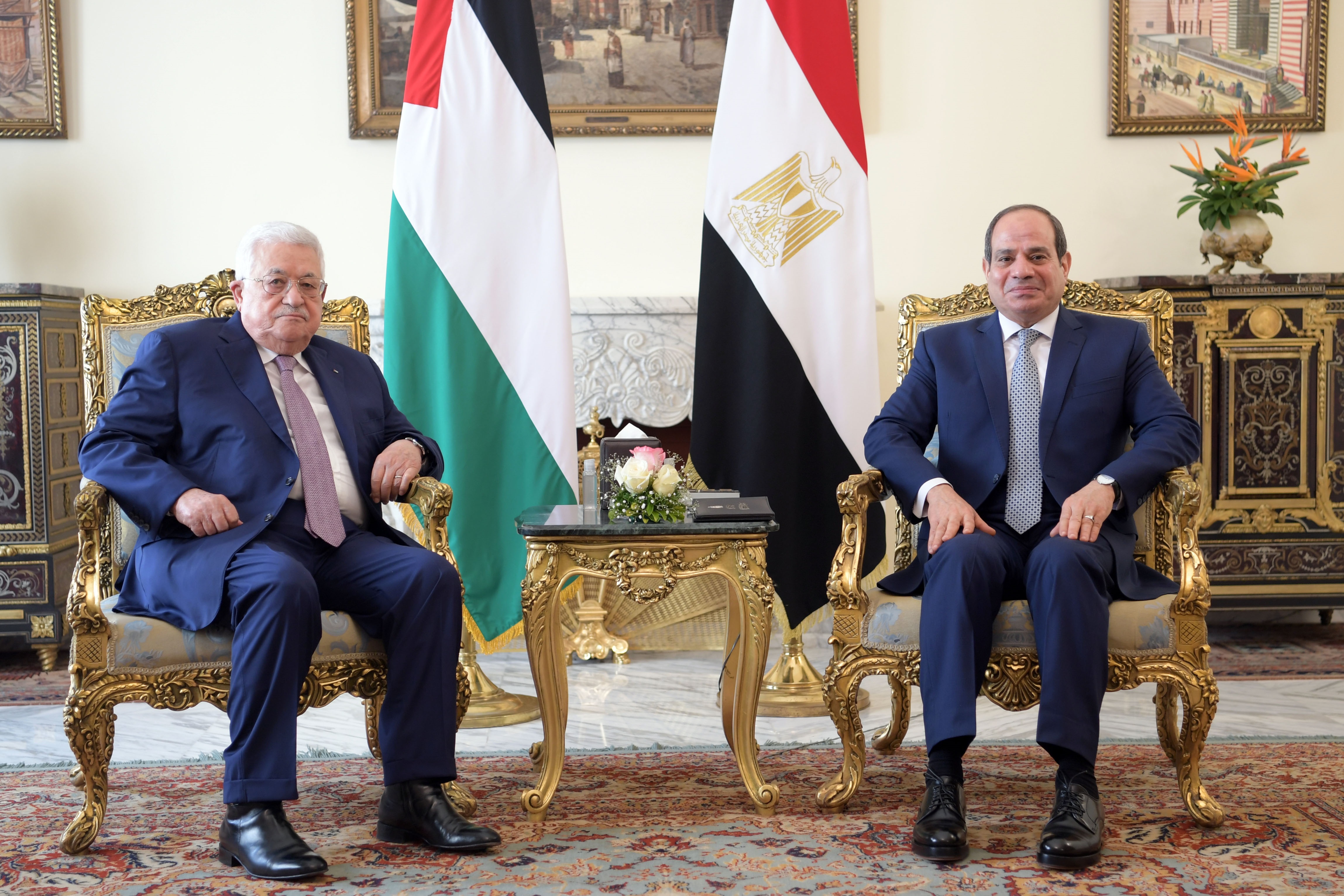 Le Président Abbas rencontre son homologue égyptien 