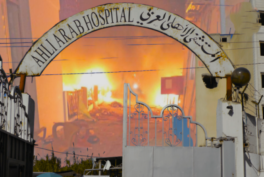 L'armée israélienne bombarde l'hôpital Al-Ahli Arab de Gaza