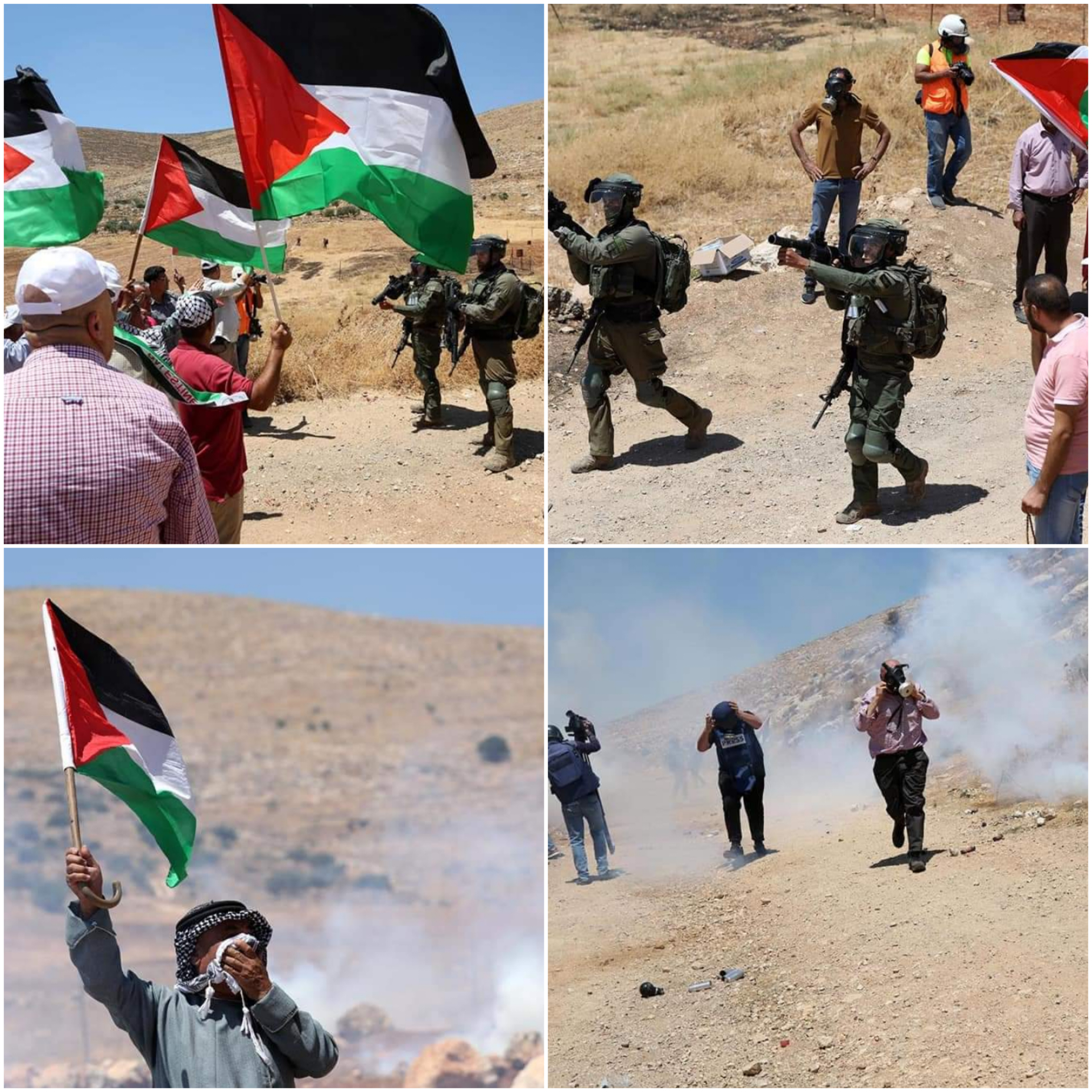 L'armée israélienne attaque deux manifestations contre le vol des terres à Naplouse