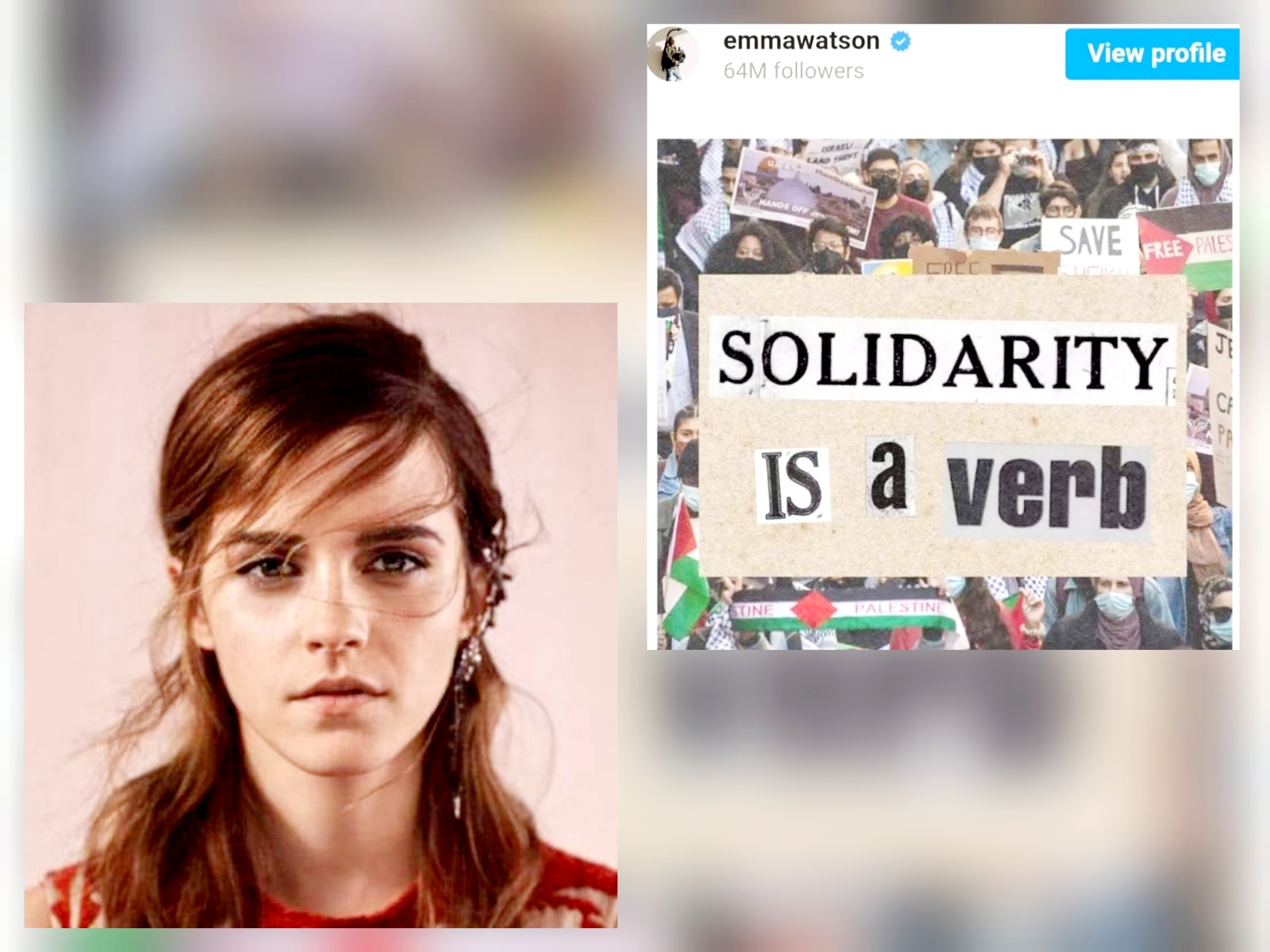 Une actrice anglaise exprime sa solidarité avec les Palestiniens 