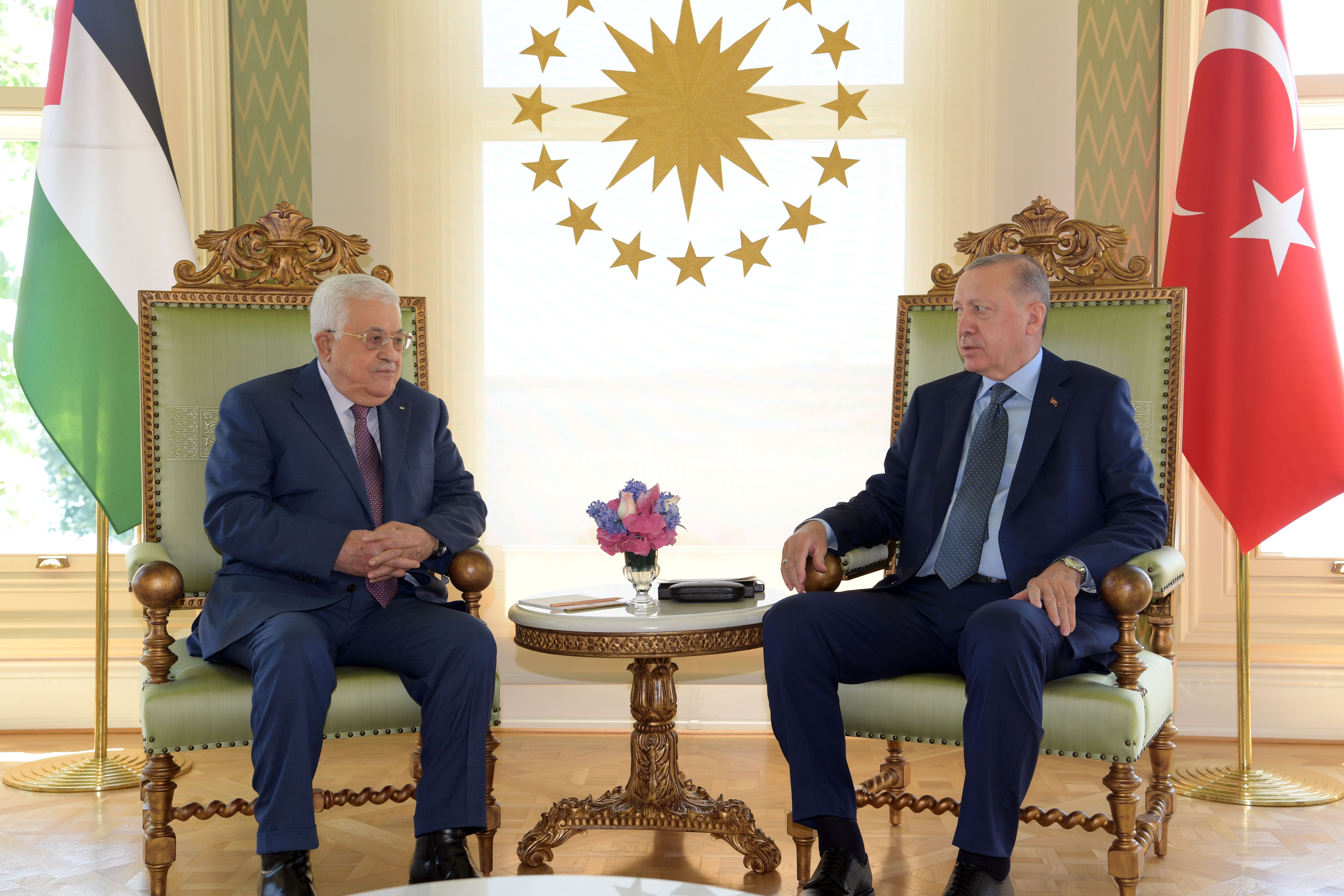Le président palestinien rencontre son homologue turc